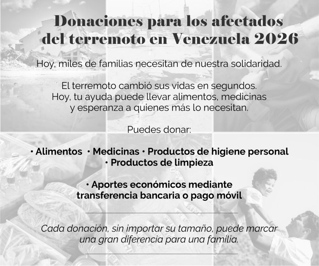 Donaciones para víctimas de terremoto en Venezuela