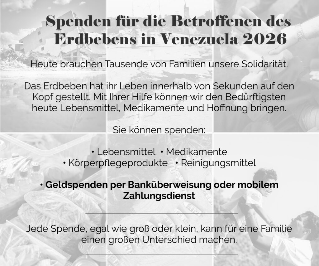 Hilfsmaßnahmen für die vom Erdbeben in Venezuela 2026 Betroffenen