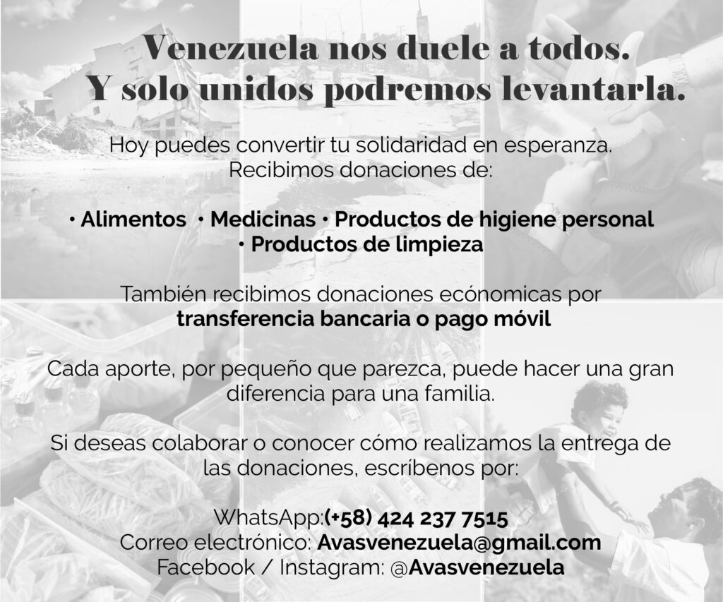 Pagina de Donaciones para afectados en terremoto Venezuela 2026